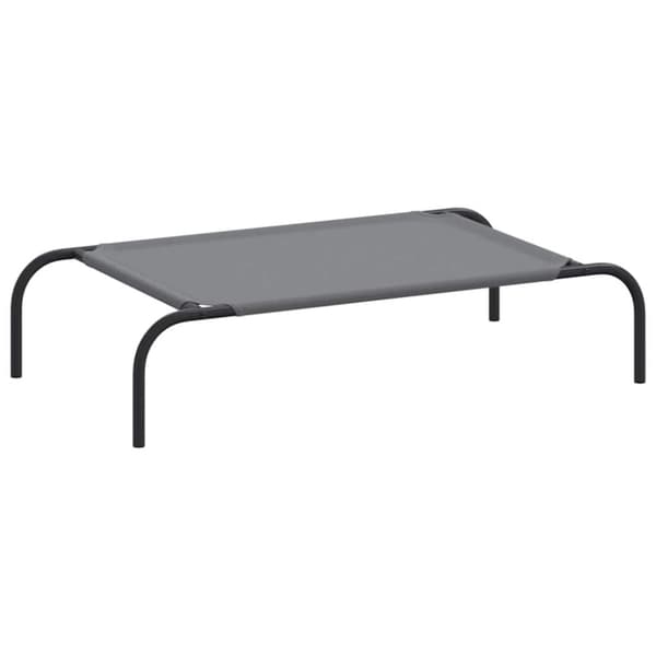 vidaXL Forhøyet hundeseng grå 90x50x20 cm oxfordstoff og stål