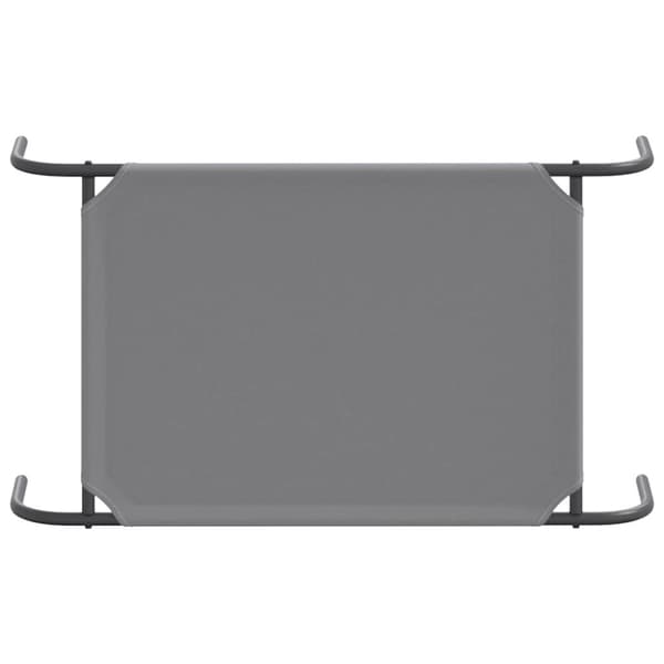 vidaXL Forhøyet hundeseng grå 90x50x20 cm oxfordstoff og stål