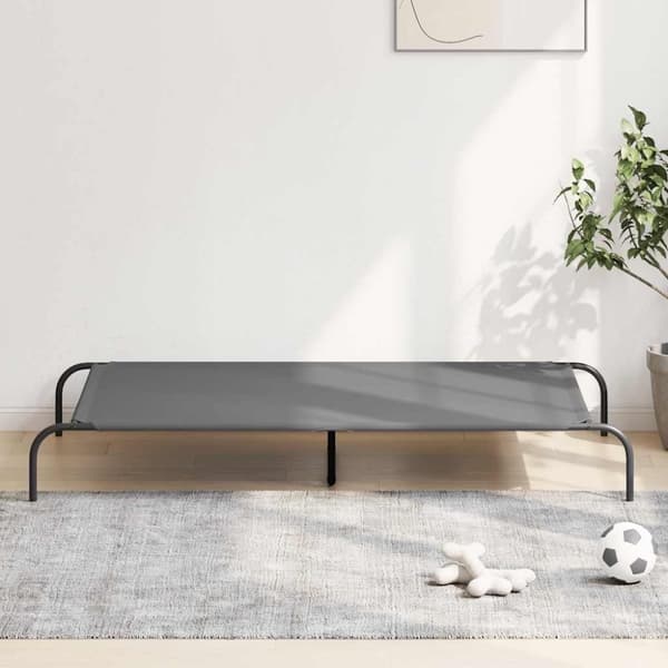 vidaXL Korotettu koiransänky harmaa 150x90x20 cm Oxford kangas teräs