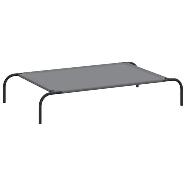vidaXL Korotettu koiransänky harmaa 110x65x20 cm Oxford kangas teräs