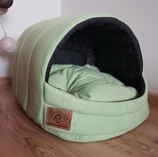 Lyxig liten hundsäng med memory foam & silikonkulmadrass - Matt grön