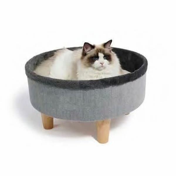 Kissan peti MPETS ROUND Harmaa 47 x 47 x 26 cm