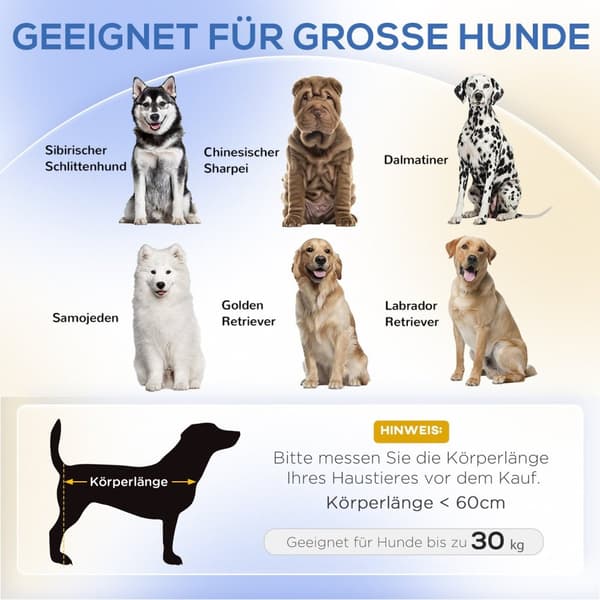Rootz Dog Sofa - Dog Couch - Pet Bed - Optimal Comfort - 98 cm x 67 cm x 25 cm - Velegnet til store hunde op til 30 kg