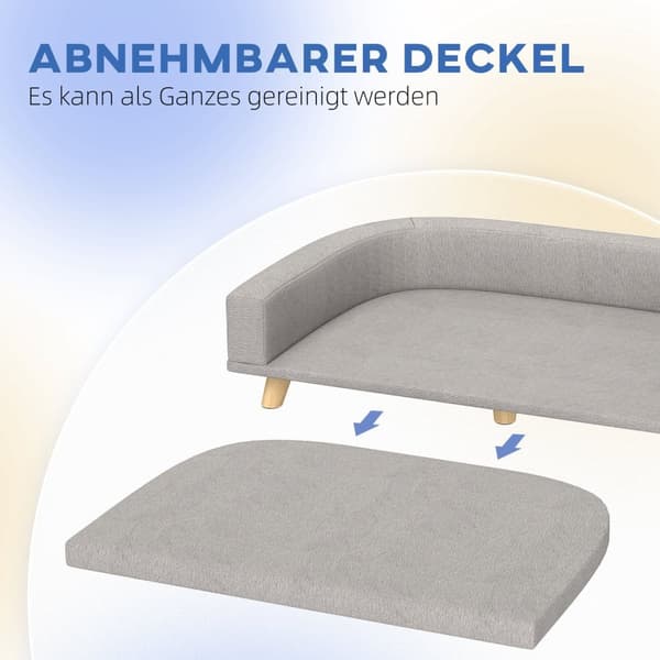 Rootz Dog Sofa - Dog Couch - Pet Bed - Optimal Comfort - 98 cm x 67 cm x 25 cm - Velegnet til store hunde op til 30 kg