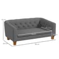 Miniatyrbild 3 av 7: Rootz Dog Sofa - Pet Couch - Canine Lounge - Avtagbar kudde - Easy Clean - 96 x 60 x 42 cm grå