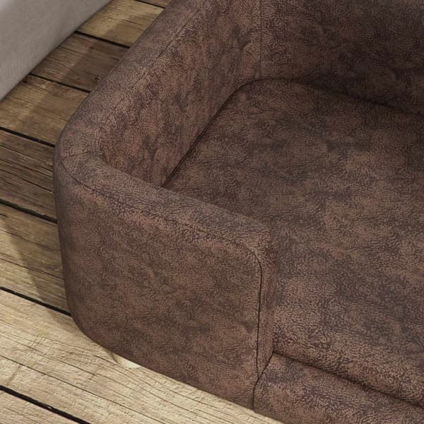 Rootz Pet Sofa Dog Pushion - Cat Bed - Plush Pet Lounger - Microfiber Comfort - 74 cm x 48,5 cm x 31 cm - Soft Edge & Træben til stabilitet