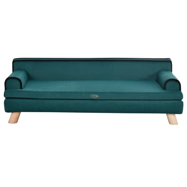 Rootz Pet Canapé - Dog Sofa - Cat Couch - Fluffy Cushion - 100cm x 62cm x 32cm - Stylish Scandinavian Design