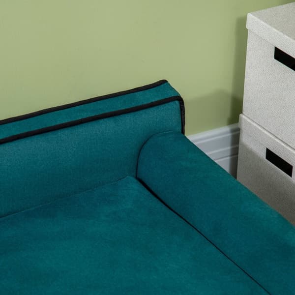 Rootz Pet Canapé - Dog Sofa - Cat Couch - Fluffy Cushion - 100cm x 62cm x 32cm - Stylish Scandinavian Design