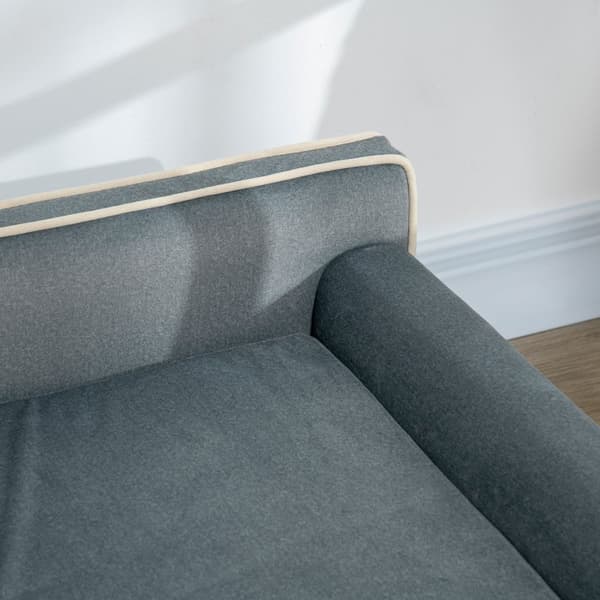 Rootz Scandinavian soffa för husdjur - hund soffa - kattbädd - mjuk kudde - 100 x 62 x 32 cm