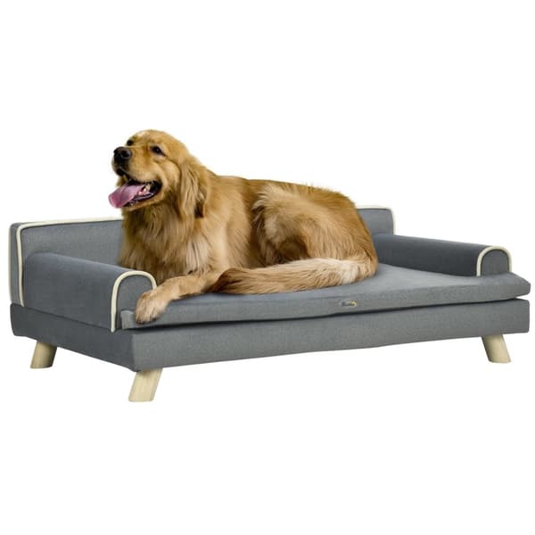 Rootz Scandinavian soffa för husdjur - hund soffa - kattbädd - mjuk kudde - 100 x 62 x 32 cm