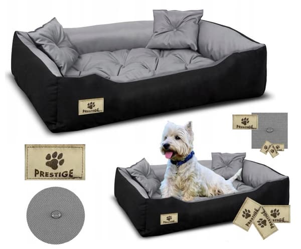 Hundeseng PRESTIGE 100x75 cm vandtæt grå