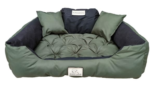 Hundeseng KINGDOG 100x75 cm personlig vandtæt grøn