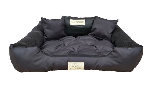 Hundeseng KINGDOG 100x75 cm personlig vandtæt sort