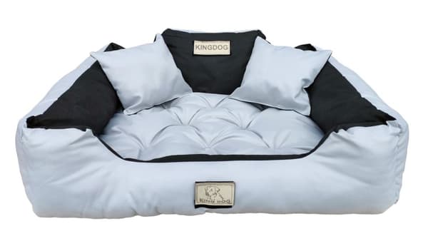 Koiran sänky KINGDOG kennel 55x45 cm yksilöllinen vedenpitävä vaaleanharmaa