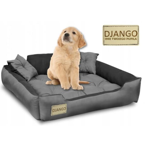 Hundeseng kennel 100x75 cm personlig grå