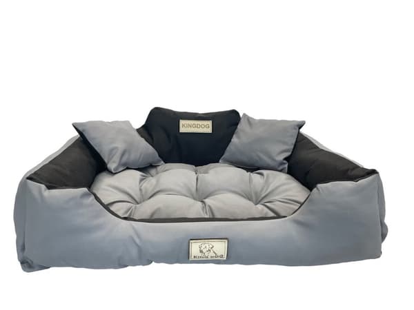 Hundeseng KINGDOG 55x45 cm personlig vandtæt mørkegrå