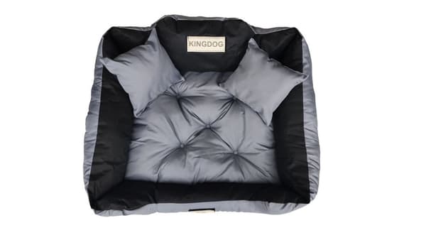 Hundeseng KINGDOG 55x45 cm personlig vandtæt mørkegrå