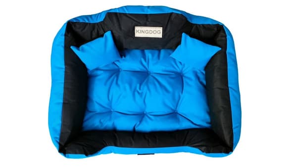 Hundeseng KINGDOG 55x45 cm personlig vandtæt blå
