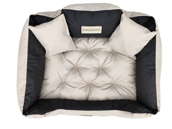 Hundeseng KINGDOG 130x105 cm personlig vandtæt beige