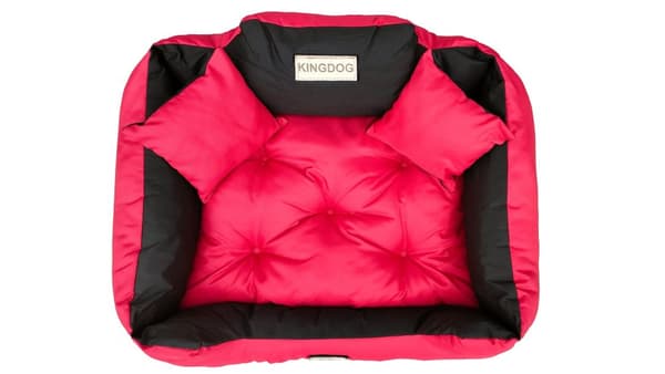 Hundeseng KINGDOG 145x115 cm personlig vandtæt rød