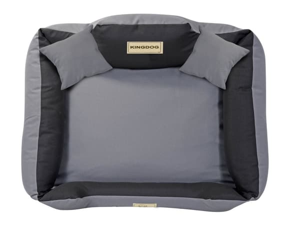 Koiran sänky KINGDOG MM43 75x65 cm persoonallinen irrotettava luistamaton tummanharmaa