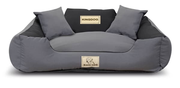 Koiran sänky KINGDOG MM43 75x65 cm persoonallinen irrotettava luistamaton tummanharmaa