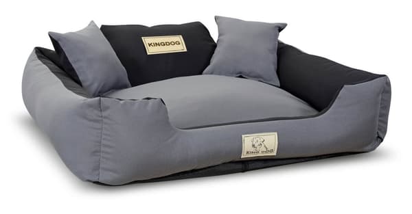 Koiran sänky KINGDOG MM43 75x65 cm persoonallinen irrotettava luistamaton tummanharmaa