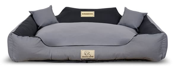 Koiran sänky KINGDOG MM43 115x95 cm persoonallinen irrotettava luistamaton tummanharmaa
