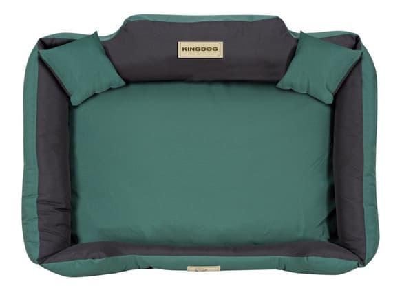 Hundsäng KINGDOG MM43 115x95 cm personlig avtagbar halkskyddsgrön