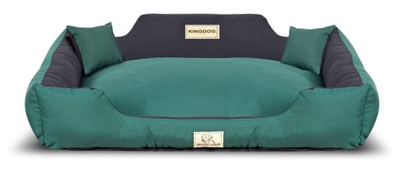 Hundsäng KINGDOG MM43 115x95 cm personlig avtagbar halkskyddsgrön