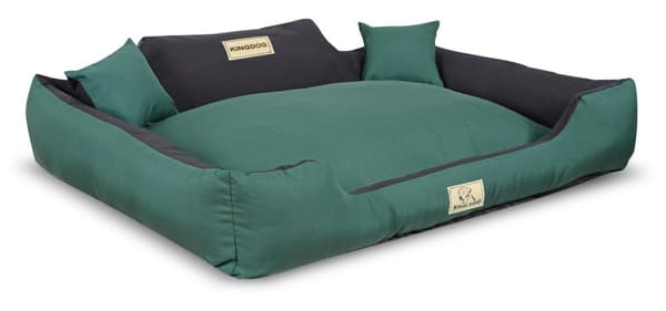 Hundsäng KINGDOG MM43 115x95 cm personlig avtagbar halkskyddsgrön