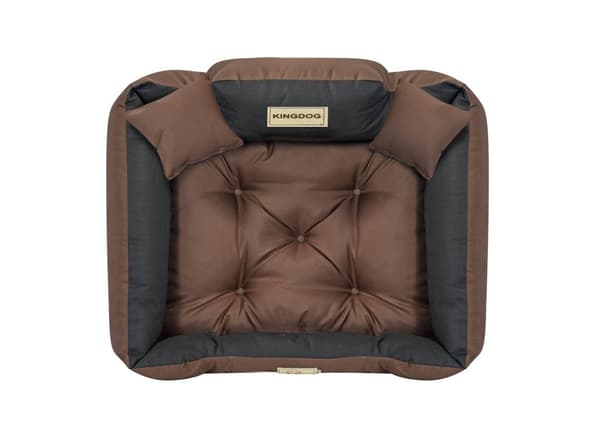 Koiran sänky KINGDOG kennel 75x65 cm yksilöllinen vedenpitävä ruskea