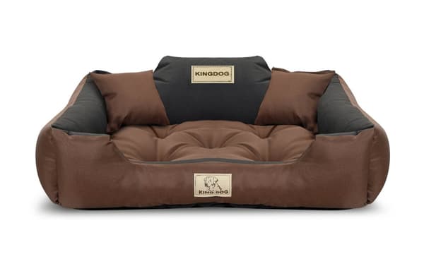 Hundeseng KINGDOG 115x95 cm personlig vandtæt brun