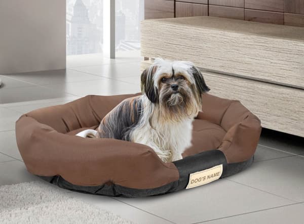Hundeseng 130x105 cm personlig vandtæt brun