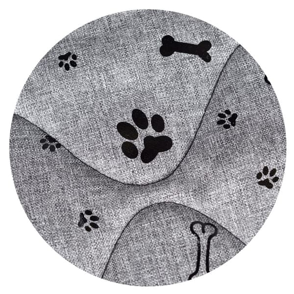 Hundsäng KINGDOG kennel 75x65 cm personliga vattentäta ben svart