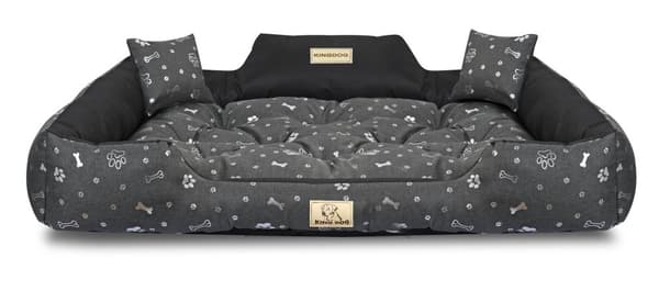 Koiran sänky KINGDOG 115x95 cm personoidut vedenpitävät hopealuut
