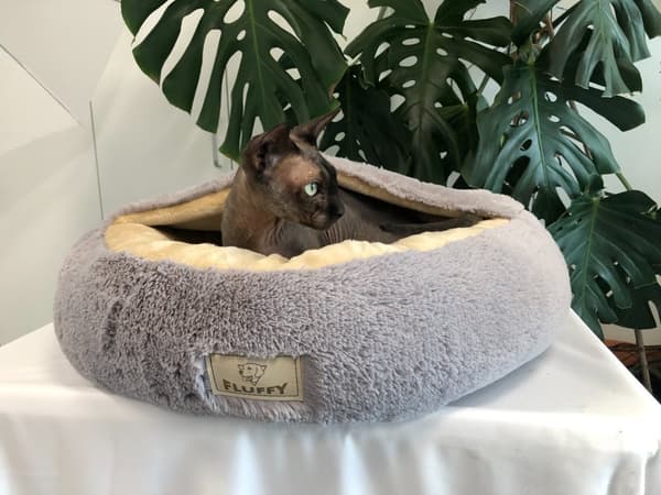 Koiran sänky FLUFFY 80 cm vaaleanharmaa