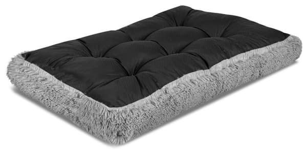 Hundsängkudde hög sida shaggy 130x90 cm ljusgrå