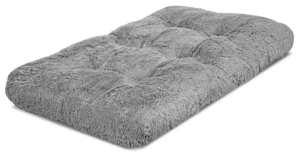Hundsängkudde hög sida shaggy 130x90 cm ljusgrå