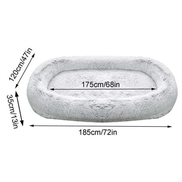 Stort Vaskbart Hundeseng, Behageligt Fiber Materiale, Indendørs Brug,6XL