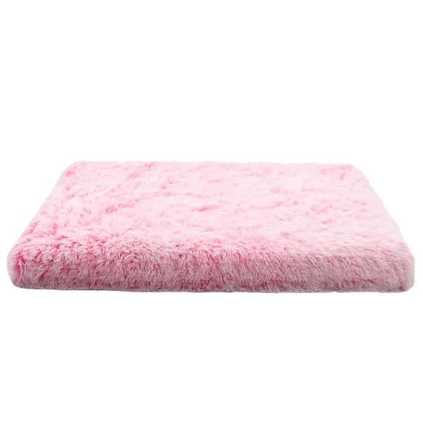 Pet Bed Mat, Plush Cotton Fabric, Heating Feature,XL 100 60 10cm, Vaaleanpunainen