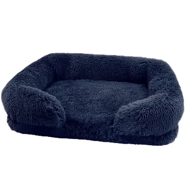 Pet Bed, Super Blødt Materiale, Aftageligt Betræk,L 75x50x14cm, Kongelig Blå