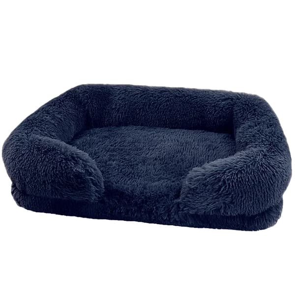 Pet Bed, Super Blødt Materiale, Aftageligt Betræk,L 75x50x14cm, Kongelig Blå
