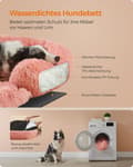 Miniatyrbillede 3 af 6: Hundeseng, FluffyHug, 110x95x18 cm, Rosa.