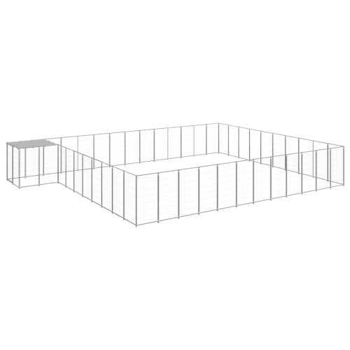 Hundgård silver 37,51 m² stål