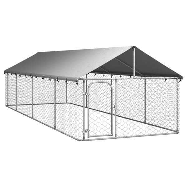 Hundgård med tak för utomhusbruk 600x200x150 cm