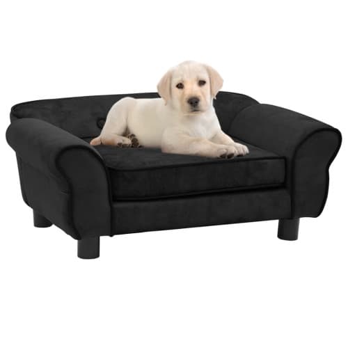 Hundsoffa svart 72x45x30 cm plysch