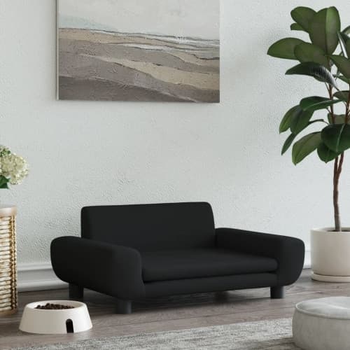Hundbädd svart 70x45x33 cm sammet Hundbädd svart 70x45x33 cm sammet
