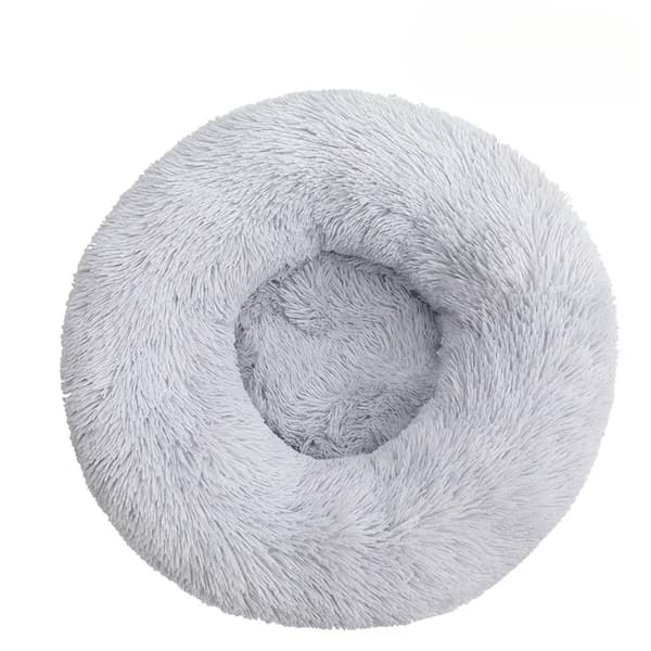 Mukava pyöreä lemmikkipesä, korkealaatuista nahkaa, helppo puhdistaa,60CM, Vaaleanharmaa