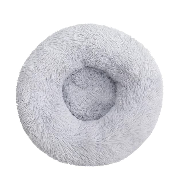 Mukava pyöreä lemmikkipesä, korkealaatuista nahkaa, helppo puhdistaa,60CM, Vaaleanharmaa
